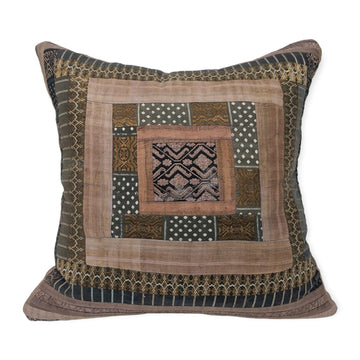 Embroidery Pillow- Yuxi Gold and Bronze