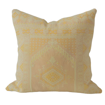 Jacquard Loom Pillow - Bokhara in Pale Yellow
