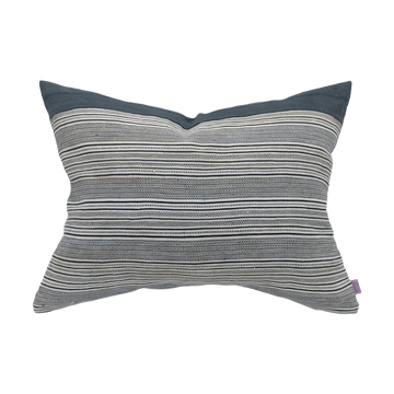 Dasia Pillow Hmong Indigo Handwoven Stripe