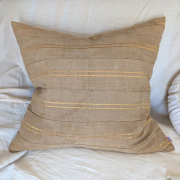Orla in Tan and Gold - Piecework Pillow