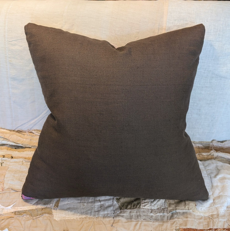 Jale in Mauve, Pewter, and Midnight Blue- Piecework Pillow