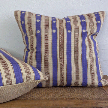 Angel Pillow - Purple Tan and Maroon Stripes