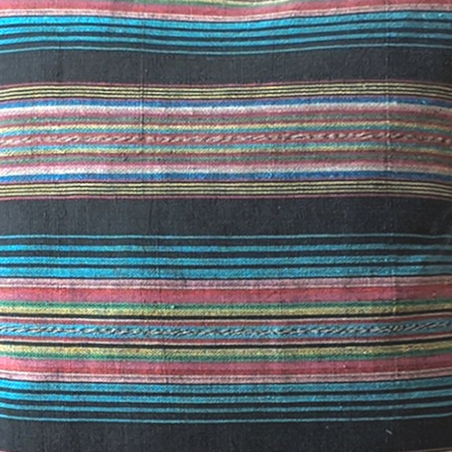 Futon Cloth -David Pillow- Stripe Mauve and Turquoise