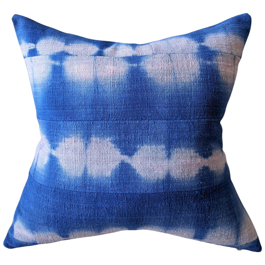 Mali Resist Dye Nyah Pillow in Blue