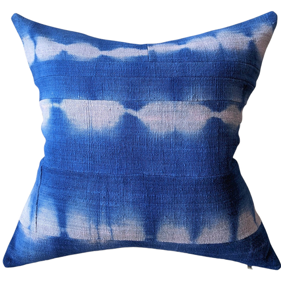 Mali Resist Dye Nyah Pillow in Blue