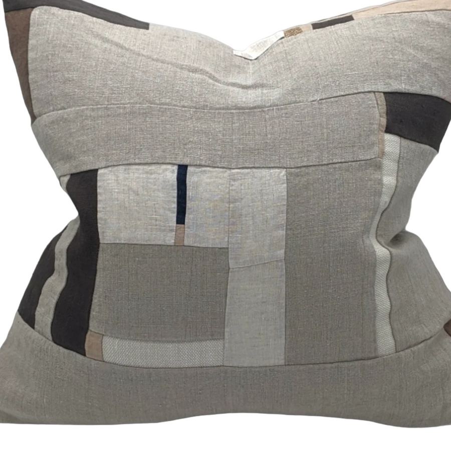 Cadyn Pillow - Greys Tans Neutral Piecework